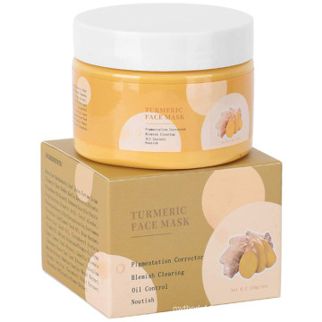 Masque de boue Masque facial au curcuma Masque facial hydratant et éclaircissant pour la peau